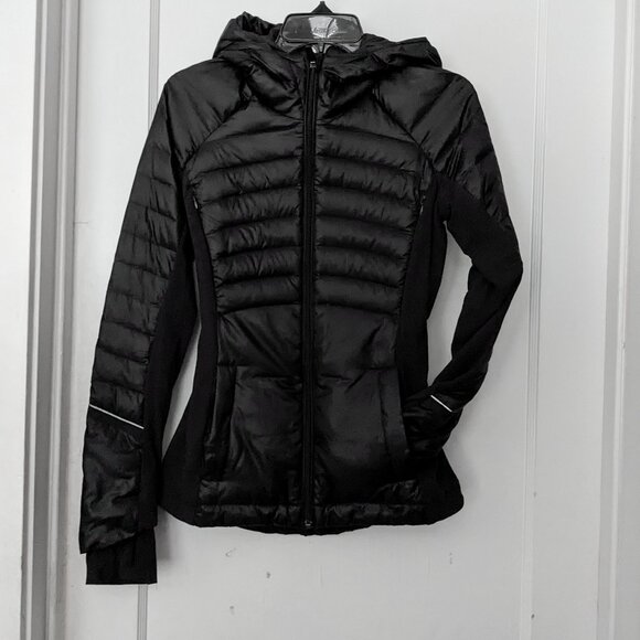 Lululemon Down for It All Jacket Lightweight Black Size 2 - Picture 3 of 10